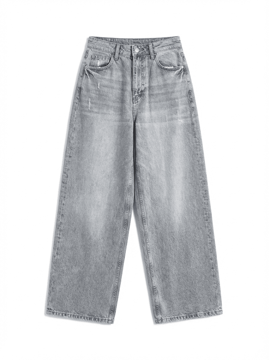 워시드 와이드 데님