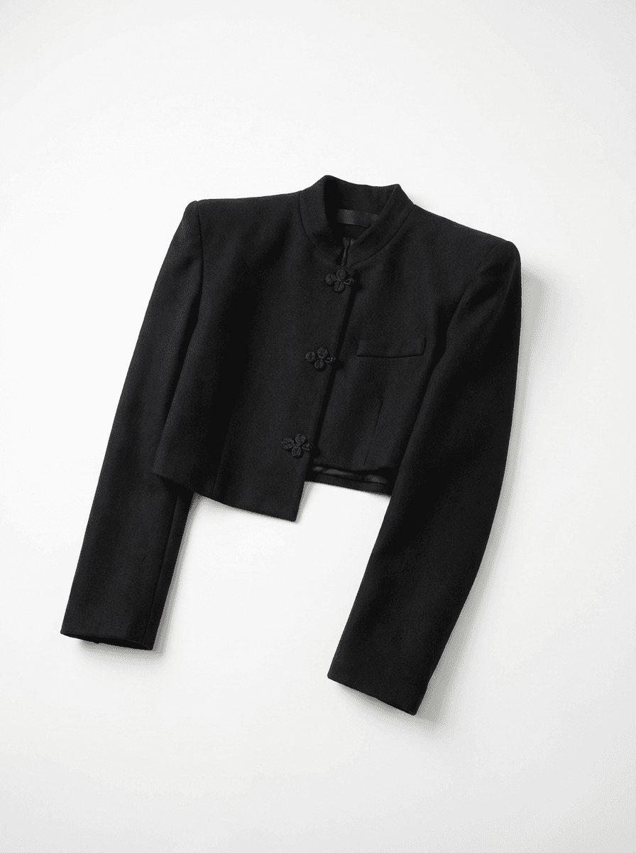 크롭 만다린 재킷