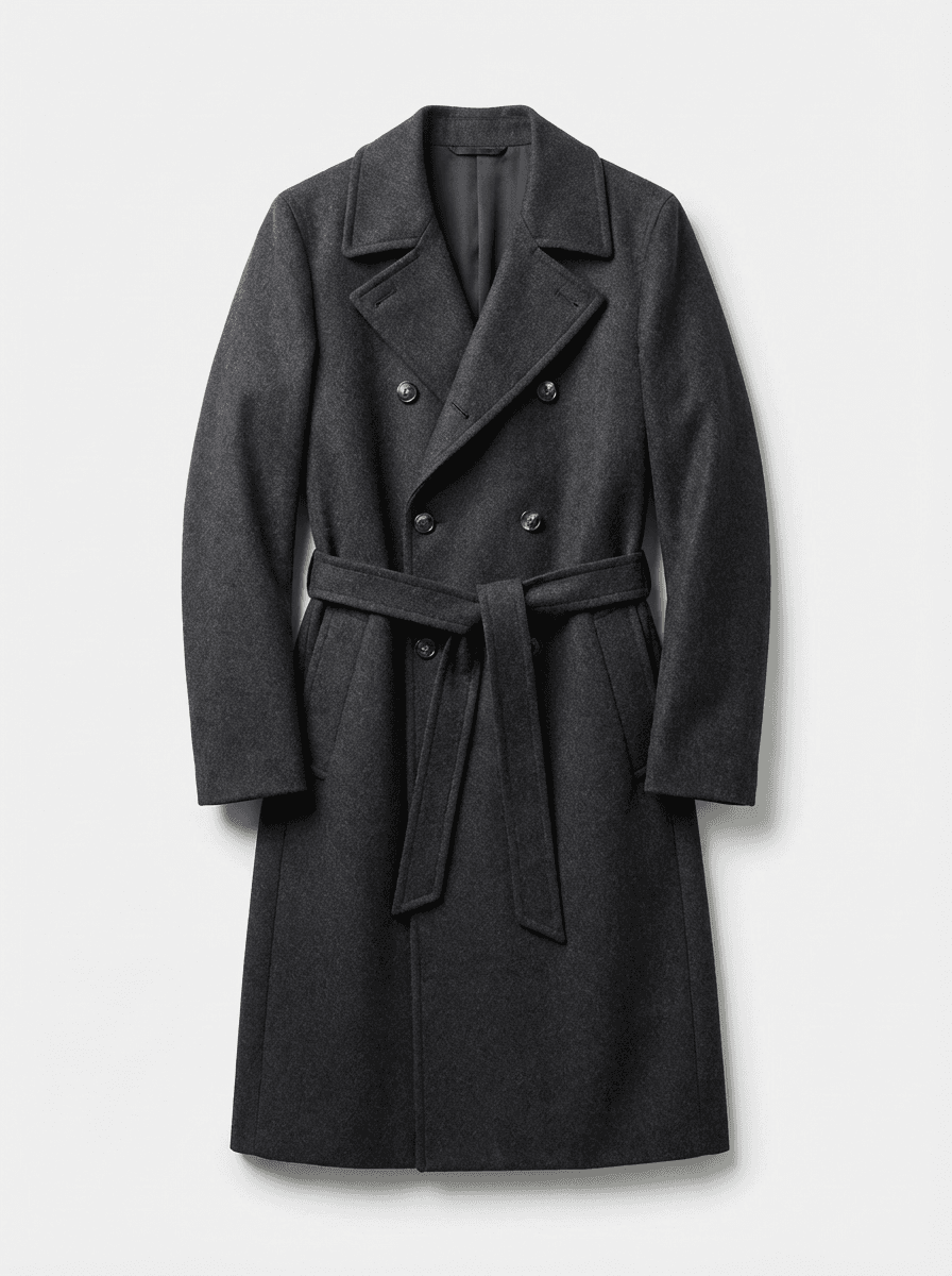 벨트 더블 코트