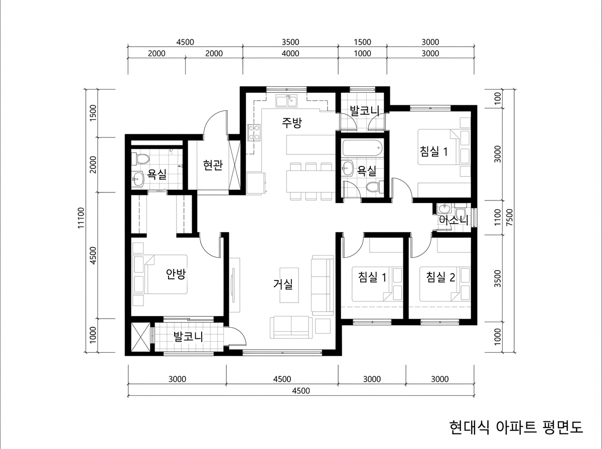84B 타입 평면도